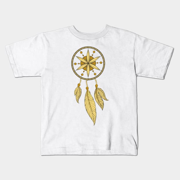 DREAM CATCHER T-SHIRT Kids T-Shirt by abcmandalaclothing